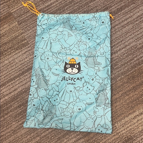 Jellycat London Teal Drawstring Dust Bag large 23x15.5” inches - Picture 1 of 10